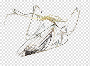 Fractals and Fractal Brushes, yellow and black curve lines illustration transparent background PNG clipart
