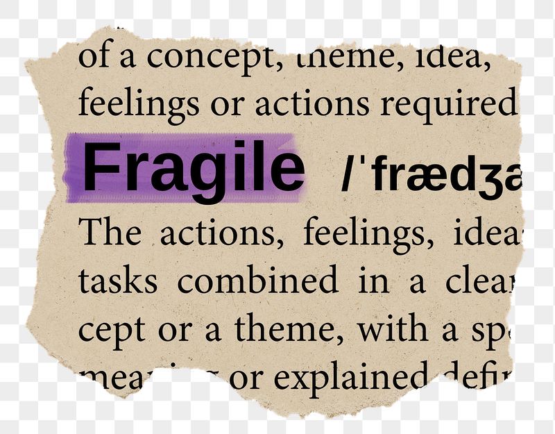 Fragile png word sticker, torn | Free PNG - rawpixel