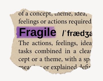 Fragile ripped dictionary, editable word | Free PSD - rawpixel