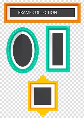 Frame Adobe Illustrator, Yellow frame blue window frames transparent background PNG clipart