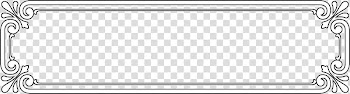 Frame Black White Euclidean Pattern, Classical pattern black frame transparent background PNG clipart