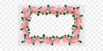 Frame, Border, Decorative, Floral, Roses - Flower Peach Frame Png