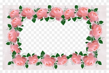 Frame, Border, Decorative, Floral, Roses - Flower Pixel Art Frame