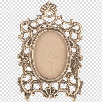 Frame, Brass retro frame transparent background PNG clipart