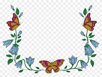 Frame By Clipartcotttage - Butterfly Frame Png