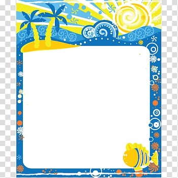 Frame Calendar , Coconut tree decorative frame transparent background PNG clipart