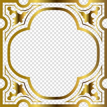 Frame , Cartoon golden frame transparent background PNG clipart