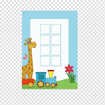 Frame Child , Giraffe cartoon form transparent background PNG clipart