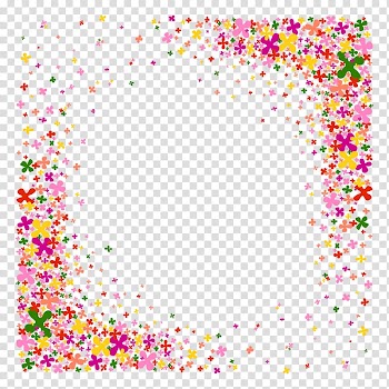 Frame, Colorful block pattern transparent background PNG clipart