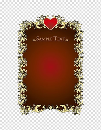 Frame Complete Father Brown Red, Palace red border transparent background PNG clipart