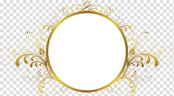 Frame Computer file, frame, round gold floral framed mirror illustration transparent background PNG clipart