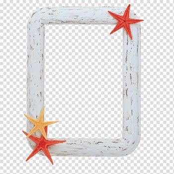 Frame Computer file, Starfish frame transparent background PNG clipart