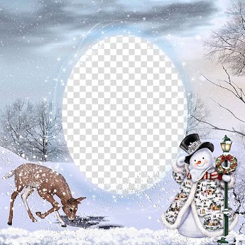 Frame Decorative arts Film frame, Fantasy Snowman Greeting border transparent background PNG clipart