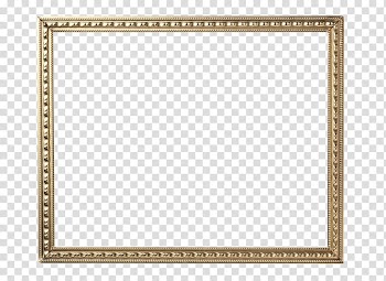 Frame, European perspective gold frame transparent background PNG clipart