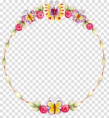 Frame , Floral Round Frame Background transparent background PNG clipart