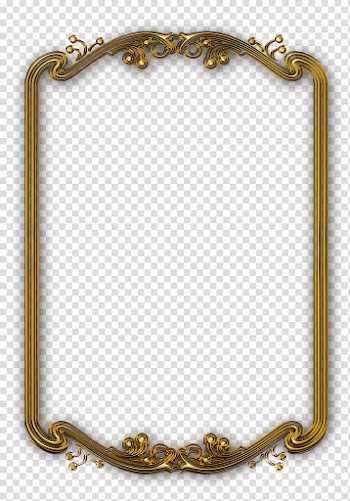 Frame Frame line, Classical gold frame, rectangular gold-colored frame transparent background PNG clipart