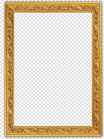 Frame , Glyph golden border, gold embossed frame transparent background PNG clipart