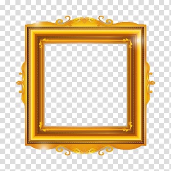 Frame Gold, Gold Frame transparent background PNG clipart