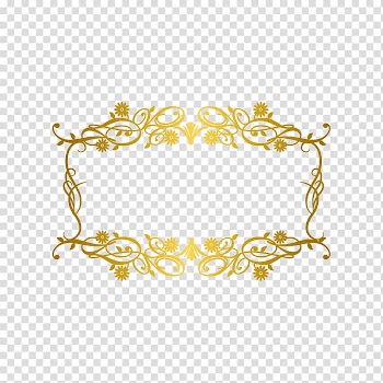 Frame Gold, Gold pattern frame, gold floral frame transparent background PNG clipart