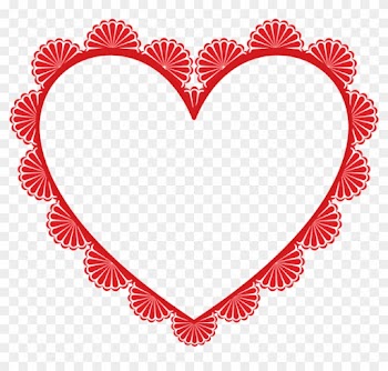 Frame Heart Border Decoration Decor Decorative - Marco De Corazón Png