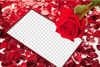 Frame Heart High-definition video, Red Flower Frame HD transparent background PNG clipart