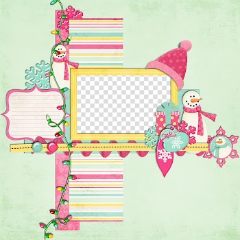 Frame Illustration, Winter Pink Snowman frame transparent background PNG clipart