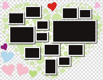 Frame lot illustration, Wall, Heart-shaped frame wall frame design transparent background PNG clipart