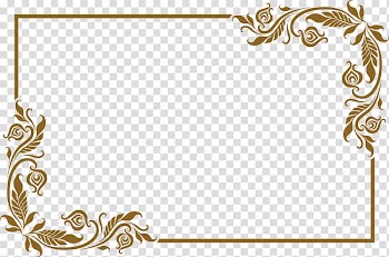 Frame, Lovely old golden frame, brown leaves frame transparent background PNG clipart