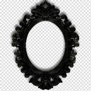 Frame Mirror , Black frame transparent background PNG clipart