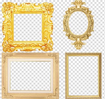 Frame Mirror, European-style mirror frame transparent background PNG clipart