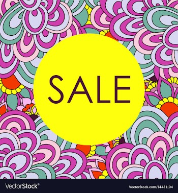 Frame of doodle sale card vector image