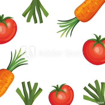 frame of fresh tomatoes and vegetables design