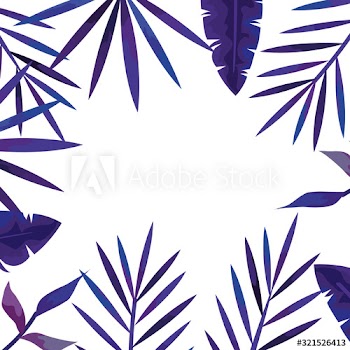frame of tropical natural leafs design