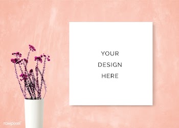 Frame on a pink wall | Free stock psd mockup - 586062