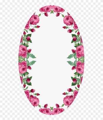 Frame - Oval Red Rose Frame