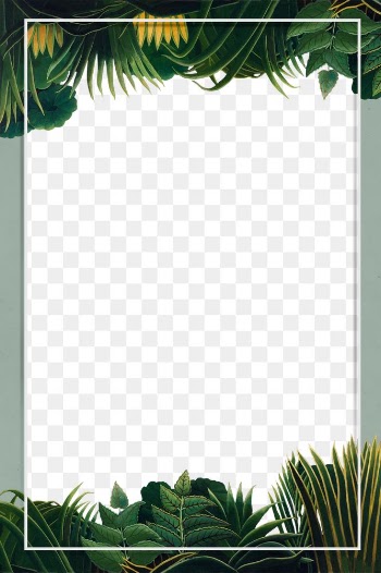 Frame png botanical border, exotic leaves,… | Free stock illustration | High Resolution graphic