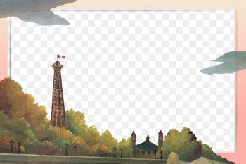 Frame png Paris border, Eiffel-tower in the… | Free stock illustration | High Resolution graphic