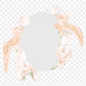 Frame PNG, white rose flower psychedelic art | Free stock illustration | High Resolution graphic