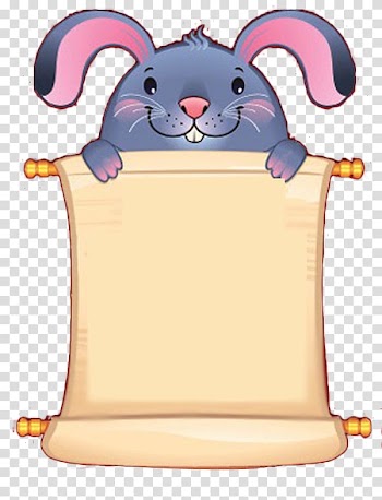 Frame Poster, Cute rabbit border material transparent background PNG clipart