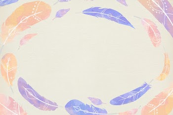 Frame psd pastel Boho feather