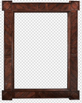 Frame , rectangular brown painting frame transparent background PNG clipart