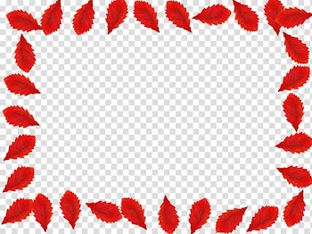 Frame, red foliage frame transparent background PNG clipart