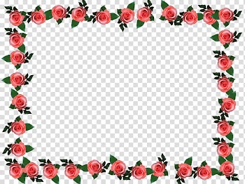 Frame, red rose flower frame transparent background PNG clipart