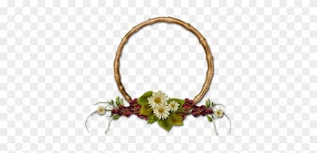Frame Round Flower - Flower Round Frame Png