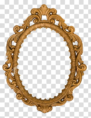 Frame s, oval brown frame transparent background PNG clipart