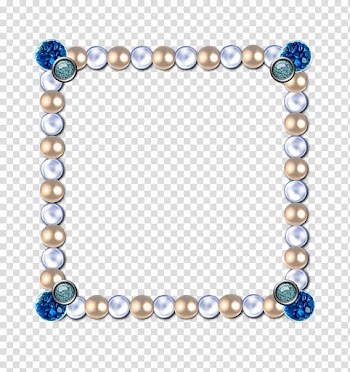 Frame, square blue, white, and gold-colored frame transparent background PNG clipart