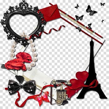Frame Tableau PaintShop Pro, Telephone tower bow love frame transparent background PNG clipart