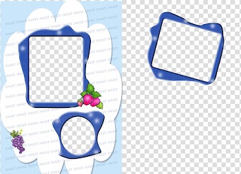 Frame Template, Light blue frame transparent background PNG clipart