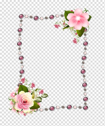 Frame tender roses, pink flowers illustration transparent background PNG clipart