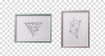 Frame , two gray metal framed cubism artworks transparent background PNG clipart
